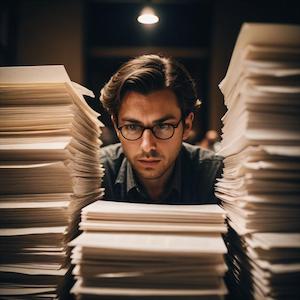 person and a large number of documents
