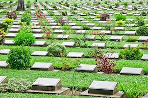 gravestones in the cemetery
