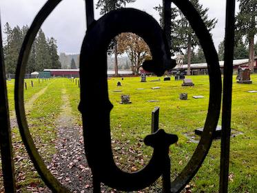 Carnation Cemetery gate