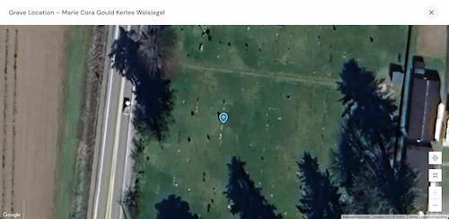 location of burial on cemetery map