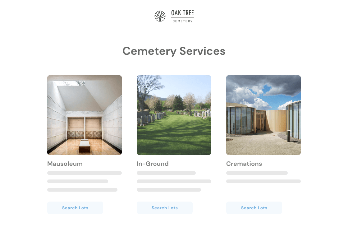 Cemetery website