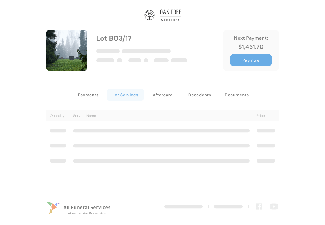 Cemetery Solutions - Lot services