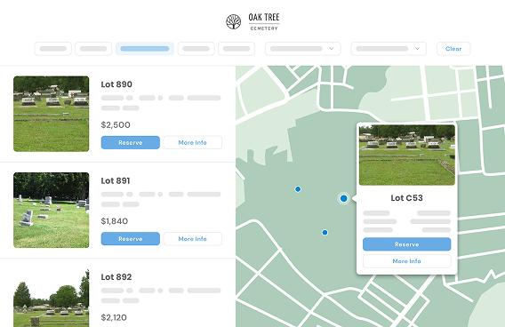Screen: List of lots with prices